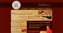 Desktop Screenshot of coccospizzaspringfield.com